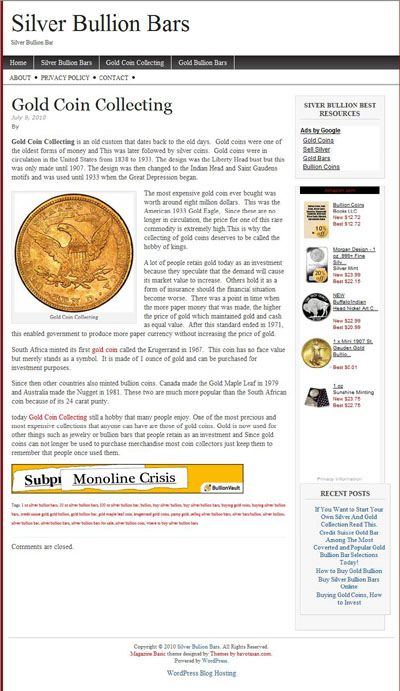 How To Buy Silver's Gold Coin Collecting
 Page